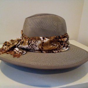 Women's earthy tone beaded fringe scarf